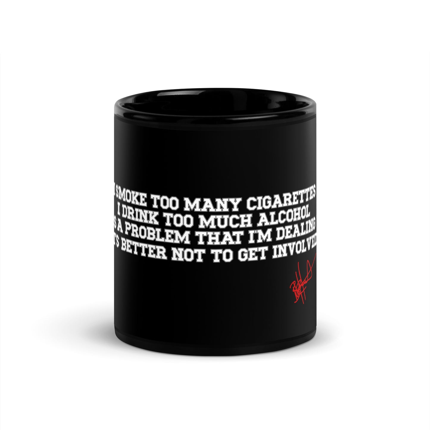 " Dealing With" - Black Glossy Mug