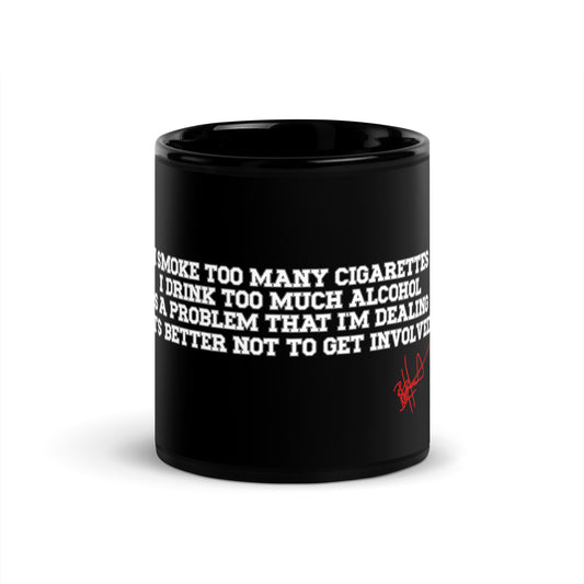 " Dealing With" - Black Glossy Mug