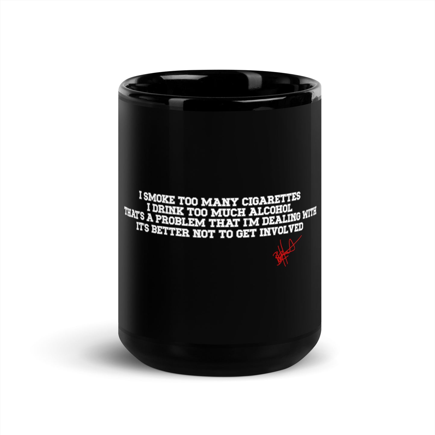 " Dealing With" - Black Glossy Mug